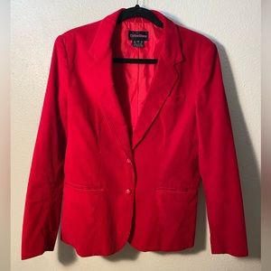 Women’s Red Corduroy Blazer Jacket